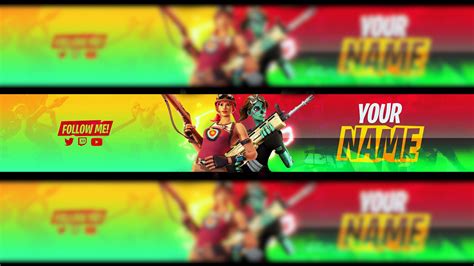 Fortnite YouTube Banner Template (Free) :: Behance