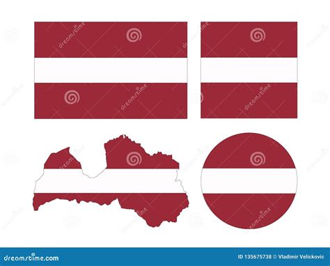 Latvia Flag and Map - Republic of Latvia Stock Vector - Illustration of ...