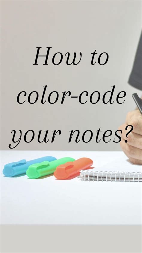 How to Color-Code Your notes? | Note Taking ideas | Study planner ...