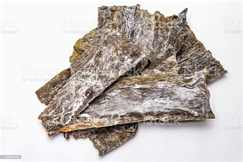 Dry Laminaria Japonica Kelp Isolated On White Background Kombu Seaweed Traditional Japanese ...