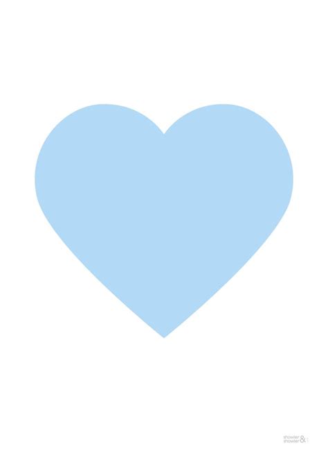 Love Heart Print (in Light Blue) | Heart art print, Heart wall art, Art ...