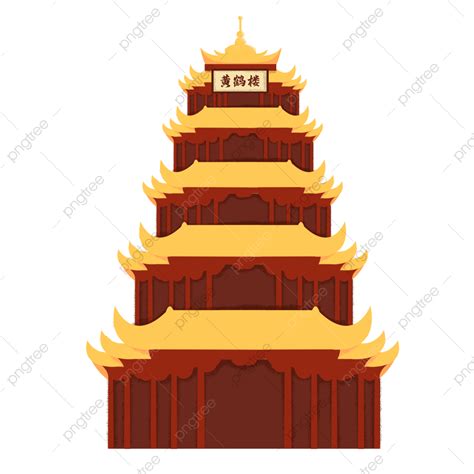 Wuhan Yellow Crane Tower Hand Painted Material, Yellow Crane Tower ...