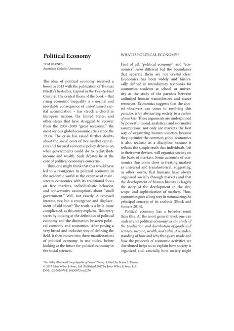 (PDF) Political Economy