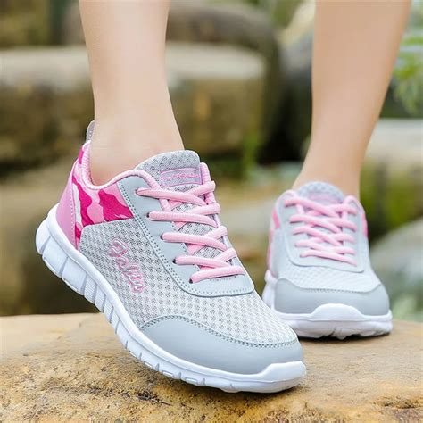 Aliexpress.com : Buy Outdoor Lightweight Running Shoes For Women Lace up Mixed Colors Running ...