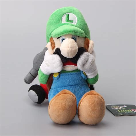 Scared Luigi with Strobulb Official Luigi’s Mansion Plush | Video Game Heaven
