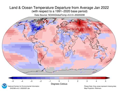 Assessing the Global Climate in January 2022 | News | National Centers ...