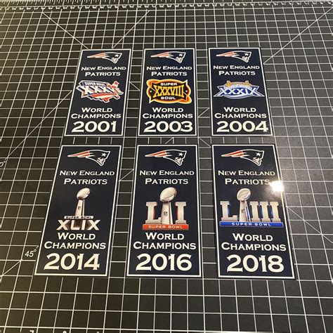 New England Patriots Super Bowl Champion DECAL Banners | SidelineSwap