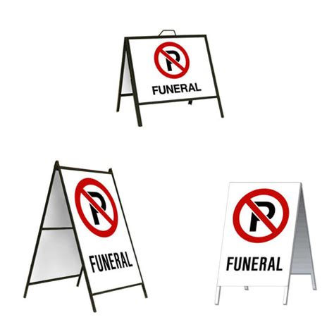 No Parking Funeral A-Frame Sign Stand | Western Safety Sign