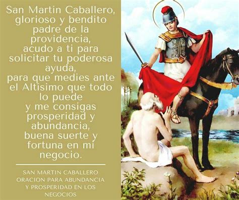 San Martín Caballero Oración para el Negocio