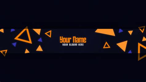 Free Triangles YouTube Banner Template | 5ergiveaways