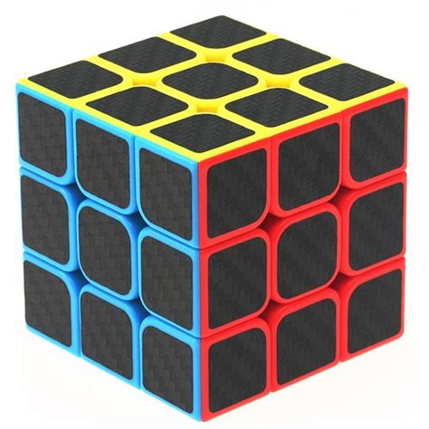 Zcube Carbon Fiber Sticker 3x3x3 Speed Magic Cube Puzzle Game Cubes Educational Toys for ...