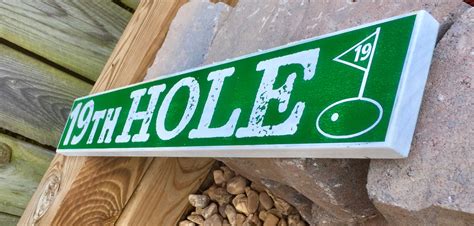 Golf Sign 19th Hole Sign The 19th Hole Pub Sign Home Bar | Etsy