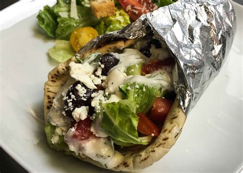 The Greek Inspired Chicken Pita Wrap