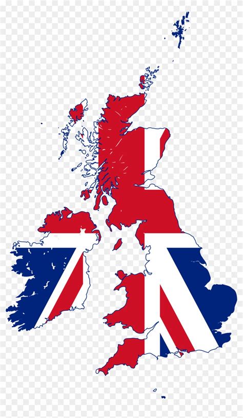 Go To Image - United Kingdom Of Great Britain And Ireland Flag Map, HD ...