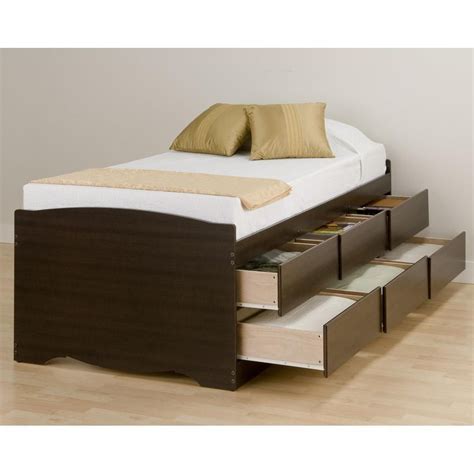 Ikea Twin Bed Mattress | Platform bed with drawers, Platform bed with ...