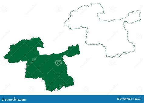 Amravati District Maharashtra State, Republic of India Map Vector ...