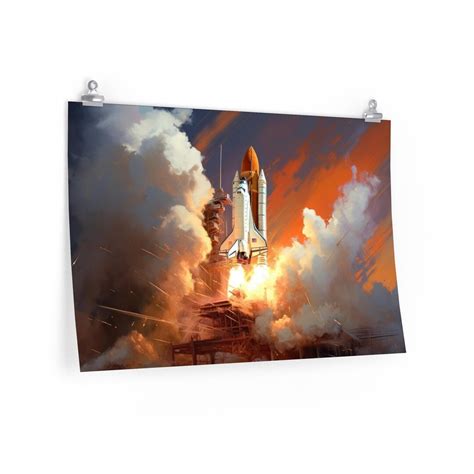 Space Shuttle Art Space Shuttle Poster Space Shuttle Launch - Etsy