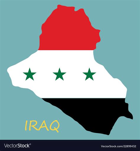 Flag map of iraq Royalty Free Vector Image - VectorStock