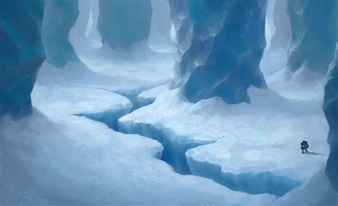 Ice Cave Painting, iceberg illustration, Artistic, Fantasy, painting, art, HD wallpaper ...