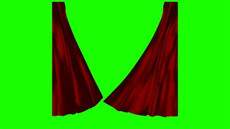 ⭐Curtains opening closing Green Screen Full HD Free template Intro Chroma key curtain fabric ...