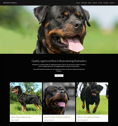 Free Dog Breeder Website Templates