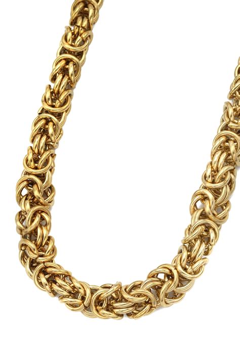 Gold Plated Mens Byzantine Chain – FrostNYC