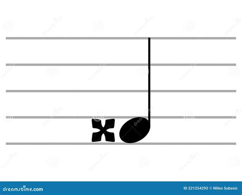 Black Music Symbol of Double Sharp on Ledger Lines Stock Vector - Illustration of control ...