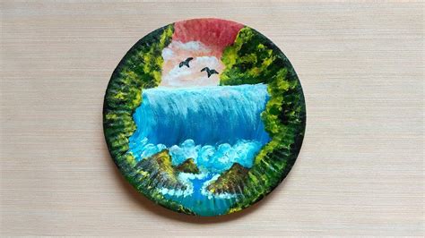 FINGER PAINTING ON PAPER PLATE - SPEED PAINTING - YouTube