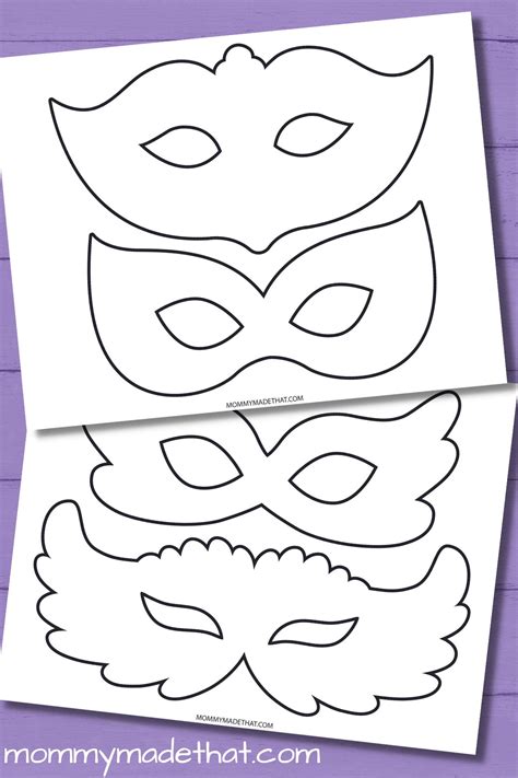 Masquerade and Mardi Gras Mask Templates (Free Printables)