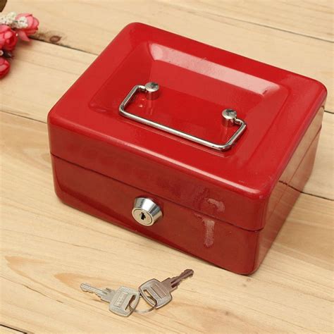 Stainless Steel Metal Petty Cash Box Lock Bank Deposit Safe Key Security Tray HG5840-in Money ...