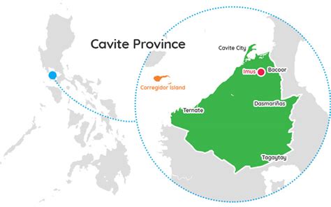 Map Of Cavite Province Philippines