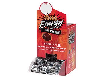 Buzz Bites Chocolate Energy Chews, Single Piece