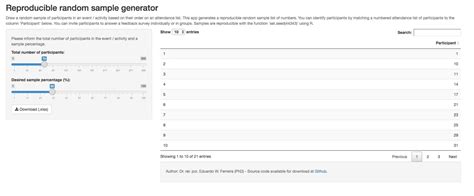 Reproducible random-sample generator in Shinyapps for improved data and ...