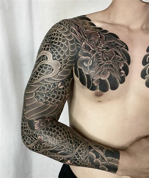 101 Amazing Dragon Sleeve Tattoos For 2024