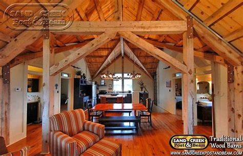 Barn Home Interior - Sand Creek Post & Beam - Traditional Wood Barns ...