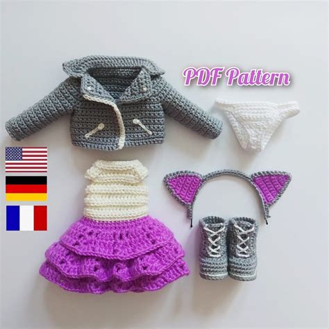 Crochet Doll Clothes Pattern Outfit for Astrid Amigurumi - Etsy