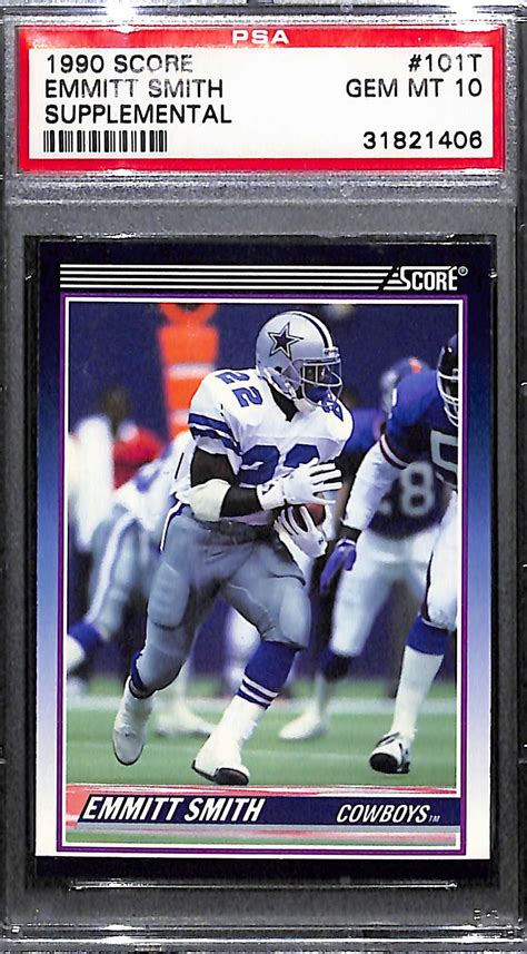 Lot Detail - 1990 Score Supplemental Emmitt Smith Rookie Card #101T ...