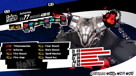 How's my Asterius build? Working on getting Magic and Luck. : r/Persona5