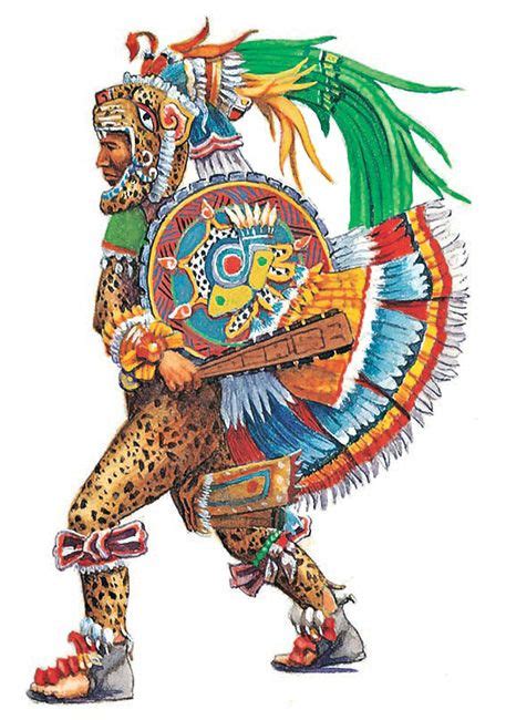 "A jaguar knight with his feathered shield" | Aztec art, Mayan art, Aztec warrior