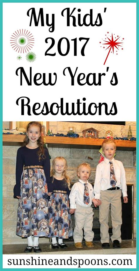 Sunshine and Spoons: My Kids' 2017 New Year's Resolutions