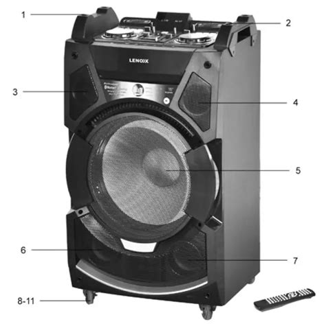 LENOXX BTD200 Bluetooth 300 Watt Entertainment System Instruction Manual