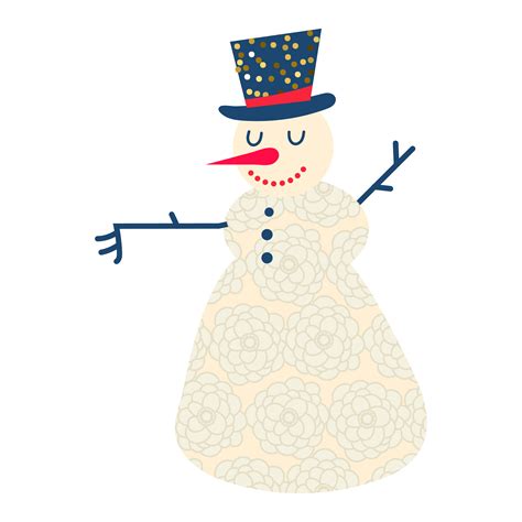 Cute and funny cartoon snowman 341904 Vector Art at Vecteezy