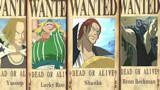 One Piece Shanks Crew Bounty