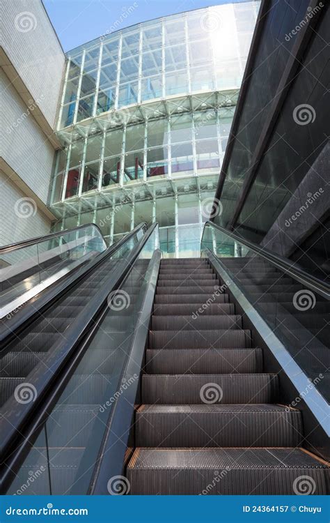 Outdoor escalator stock image. Image of corridor, business - 24364157