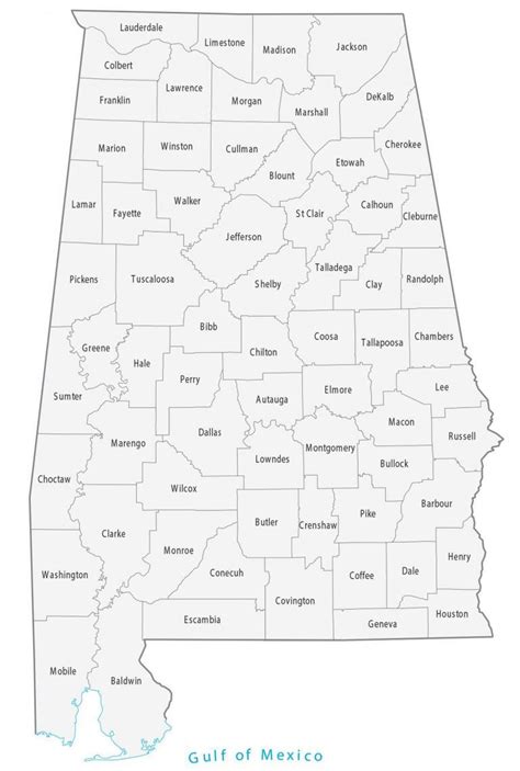 Alabama County Map - GIS Geography