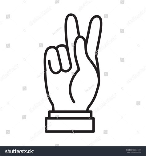 Hand Gesture Showing Letter K On Stock Vector (Royalty Free) 1828510391 | Shutterstock