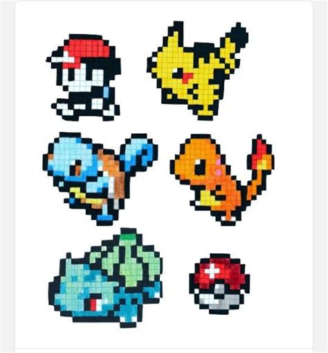 Pin de Red Webster en 8bit | Dibujos en cuadricula, Dibujos en pixeles, Tatuajes pokemon