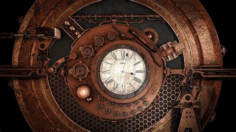 HD wallpaper: steampunk, clock, time, antique, background, gears, metal, movement | Wallpaper Flare