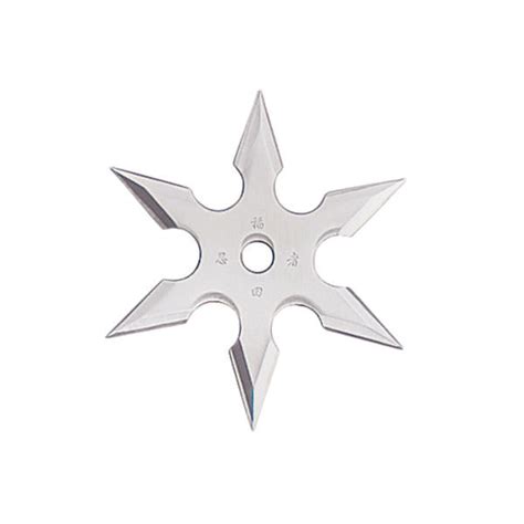 Silver Stainless Steel 6-Point Shuriken Anime Ninja Throwing