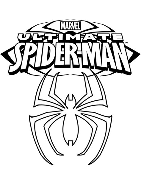 Logo Ultimate Spiderman do wydruku i pokolorowania | Spiderman para pintar, Spiderman dibujo ...